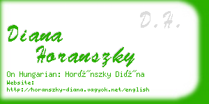 diana horanszky business card
